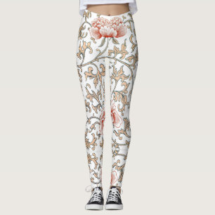 Leggings Impressions d'ornement floral par Owen Jones Affic