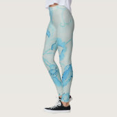 Leggings Imprimantes Prizzy - Unique bleu Turquoise (Gauche)