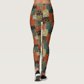 Leggings Imprimé Animal Patchwork Rétro (Dos)