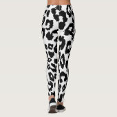 Leggings Imprimé animalier léopard noir et blanc (Dos)