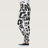 Leggings Imprimé animalier léopard noir et blanc (Gauche)