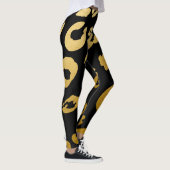 Leggings Imprimé chic d'animal sauvage léopard guépard doré (Droite)