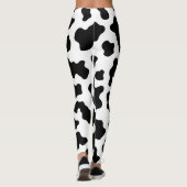 Leggings Imprimé cuir de vache noir et blanc (Dos)