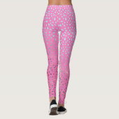 Leggings Imprimé Guépard Rose Pailleté (Dos)
