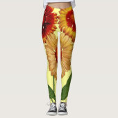 Leggings imprimé jaune gaillardias (Devant)