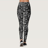 Leggings Imprimé léopard noir et gris argenté (Dos)