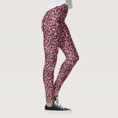 Leggings Imprimé léopard noir rose chic tendance (Droite)