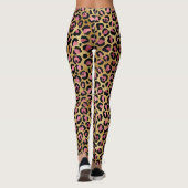 Leggings Imprimé léopard or métallisé et rose (Dos)