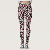 Leggings Imprimé Léopard Or Rose Métallisé (Devant)