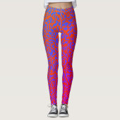 Leggings imprimé léopard psychédélique (Devant)