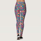 Leggings Imprimé Léopard Rétro Vibrant (Dos)