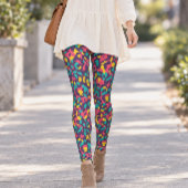 Leggings Imprimé Léopard Rétro Vibrant