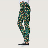 Leggings Imprimé léopard sarcelle et or (Gauche)