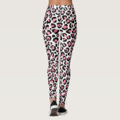 Leggings Imprimé Léopard Tendance En Rose Et Noir (Dos)