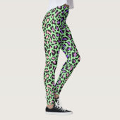 Leggings imprimé léopard vert violet rose noir (Droite)