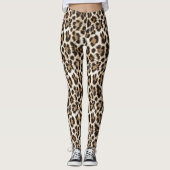 Leggings Imprimé safari léopard blanc ID1157 (Devant)
