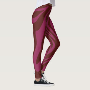 Leggings Imprimé zèbre rose chaud et violet 