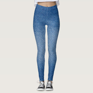 Leggings imprimées entièrement de motif de jeans b