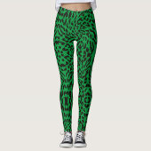 Leggings Imprimer Green Leopard Safari (Devant)
