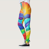 Leggings Imprimer l'art de Sunset Mountain (Gauche)