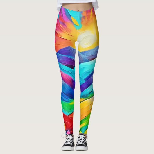 Leggings Imprimer l'art de Sunset Mountain (Devant)