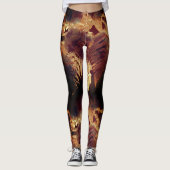 Leggings Imprimer sol de forêt (Devant)