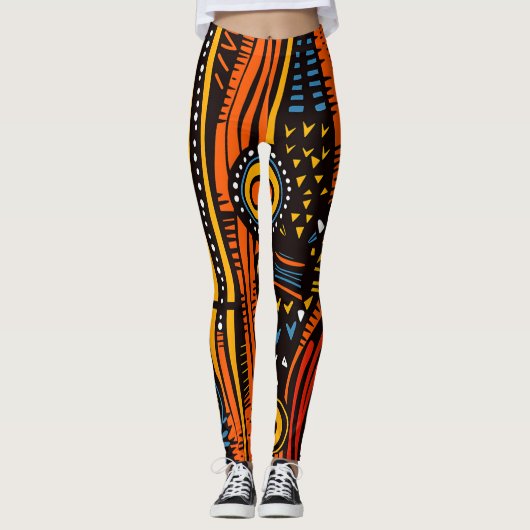 Leggings Imprimerie africaine (Devant)