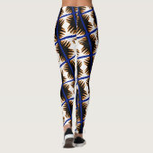 Leggings imprimés abstraits de flammes de feu géni (Dos)