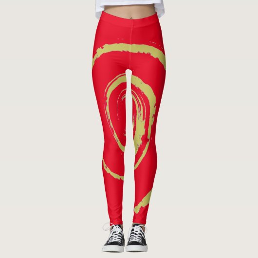 Leggings imprimés avec Tourbillon Doré (Devant)
