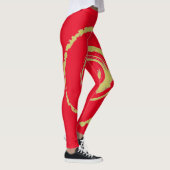 Leggings imprimés avec Tourbillon Doré (Droite)