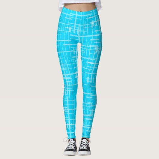 Leggings imprimés bleus 1 (Devant)