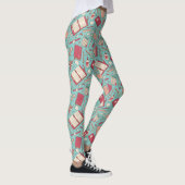 Leggings imprimés cahier vert (Droite)