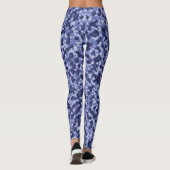 Leggings imprimés camouflage abstrait bleu (Dos)