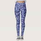 Leggings imprimés camouflage abstrait bleu (Devant)