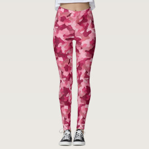 Leggings imprimés camouflage rose