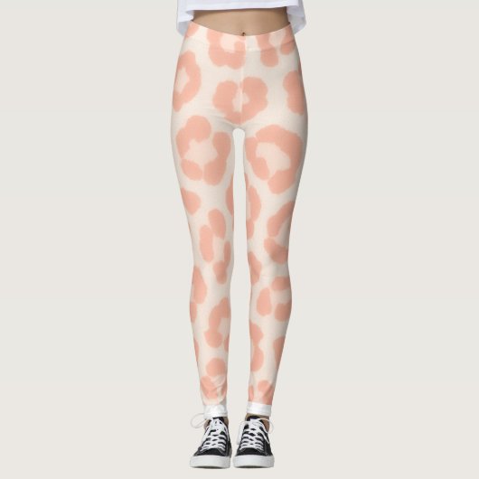 Leggings imprimés cheetah albinos | Anim Blush & C (Devant)