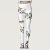 Leggings imprimés de fleurs (Devant)