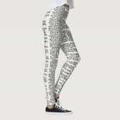 Leggings imprimés dictionnaire (Droite)