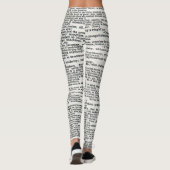 Leggings imprimés dictionnaire (Dos)