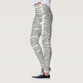 Leggings imprimés dictionnaire (Gauche)
