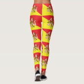 Leggings imprimés drapeau de Sicile Trinacria (Dos)