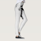 Leggings IMPRIMÉS IMPRIMER JAPONAIS DE CROW NOIR (Droite)