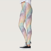 Leggings imprimés léopard arc-en-ciel pastel (Gauche)