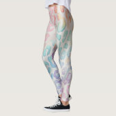 Leggings imprimés léopard arc-en-ciel pastel (Gauche)