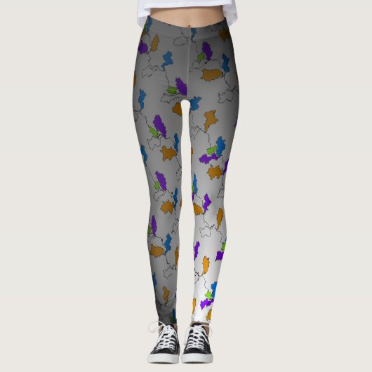 Leggings imprimés ombre noire (Devant)