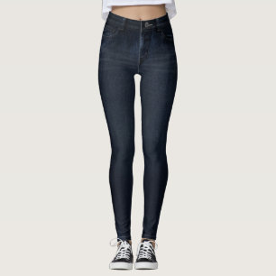 Leggings imprimés partout Jean Indigo foncé