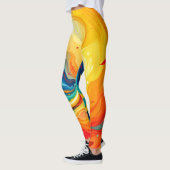 Leggings Incendie et eau Abstraits (Gauche)