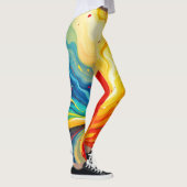Leggings Incendie et eau Abstraits (Droite)