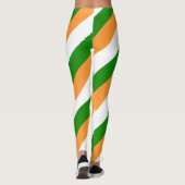 Leggings Inde Drapeau national couleurs diagonales triées (Dos)