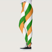 Leggings Inde Drapeau national couleurs diagonales triées (Gauche)